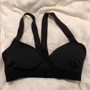 Black lulu sports bra